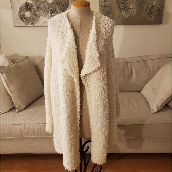 1.State Drape Front Poodle Cardigan sz XL in Ivory - Picture 4 of 11